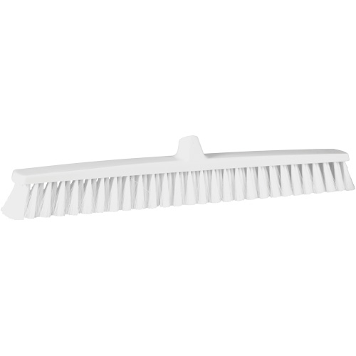 ColorCore Push Broom, Fine Bristles, 24", Polypropylene, White R.M.G. Prévention