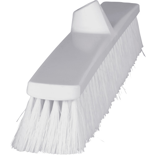 ColorCore Push Broom, Fine Bristles, 24", Polypropylene, White R.M.G. Prévention