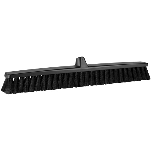 ColorCore Push Broom, Fine Bristles, 24", Polypropylene, Black R.M.G. Prévention