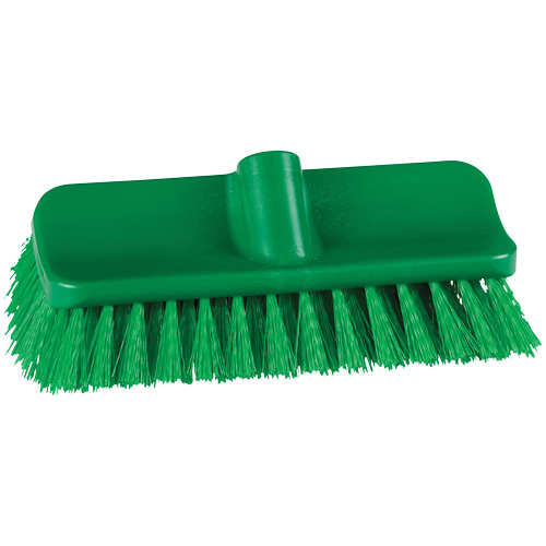 Brosse &agrave; angle double ColorCore pour surfaces hautes et basses, Soies Ferme, Longueur de 10", Vert R.M.G. Prévention