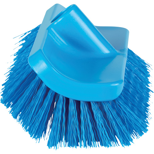 Brosse &agrave; angle double ColorCore pour surfaces hautes et basses, Soies Ferme, Longueur de 10", Bleu R.M.G. Prévention