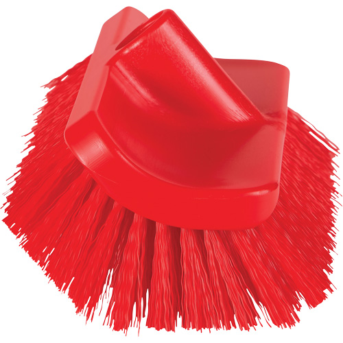 Brosse &agrave; angle double ColorCore pour surfaces hautes et basses, Soies Ferme, Longueur de 10", Rouge R.M.G. Prévention