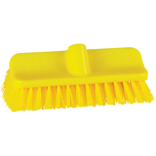 Brosse &agrave; angle double ColorCore pour surfaces hautes et basses, Soies Ferme, Longueur de 10", Jaune R.M.G. Prévention