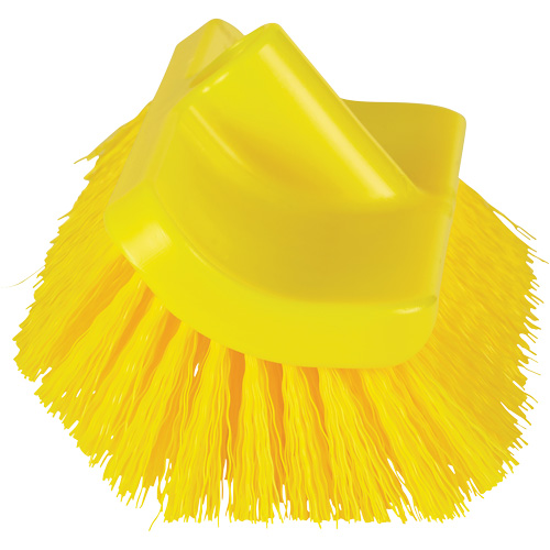 Brosse &agrave; angle double ColorCore pour surfaces hautes et basses, Soies Ferme, Longueur de 10", Jaune R.M.G. Prévention