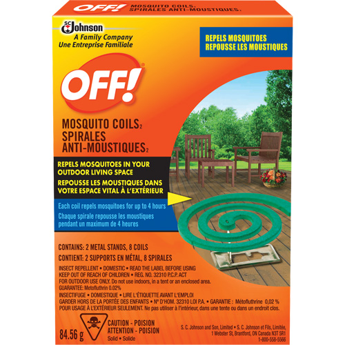 OFF! Mosquito Repellent Coils, DEET Free, Coil, 84.56 g R.M.G. Prévention