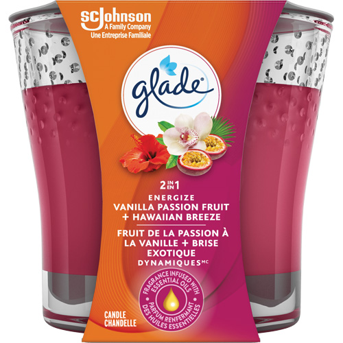 Chandelle 2-en-1 Glade, Brise exotique et fruit de la passion &agrave; la vanille R.M.G. Prévention