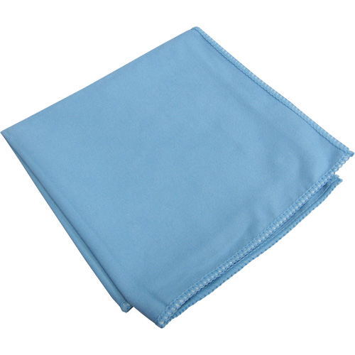 Chiffons sp&eacute;cialis&eacute;s pour vitres et miroirs, Microfibre, Bleu R.M.G. Prévention