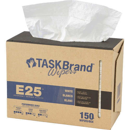 Essuie-tout &eacute;conomique &agrave; renfort tiss&eacute; TaskBrand E25, Tout usage, 16-3/4" lo x 9-3/4" la R.M.G. Prévention