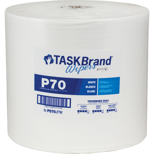TaskBrand&reg; P70 Premium Series Wipers, Heavy-Duty, 13" L x 12" W R.M.G. Prévention