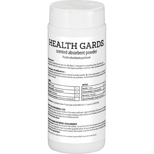 Poudre absorbante parfum&eacute;e Health Gards, 16 oz, Canette R.M.G. Prévention