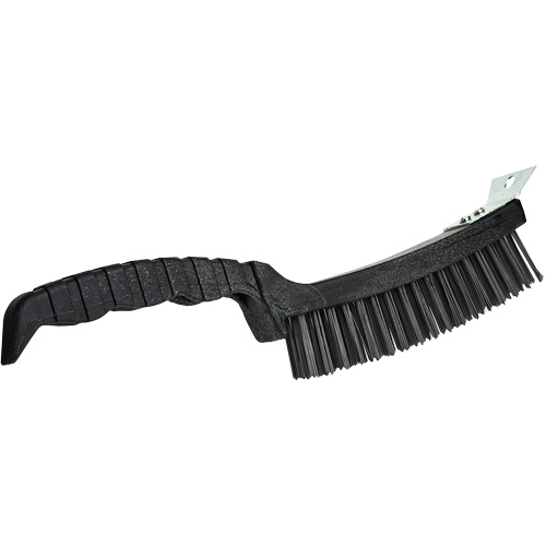 Scratch Brush, Steel, 4 x 17 Wire Rows, 12" Long R.M.G. Prévention