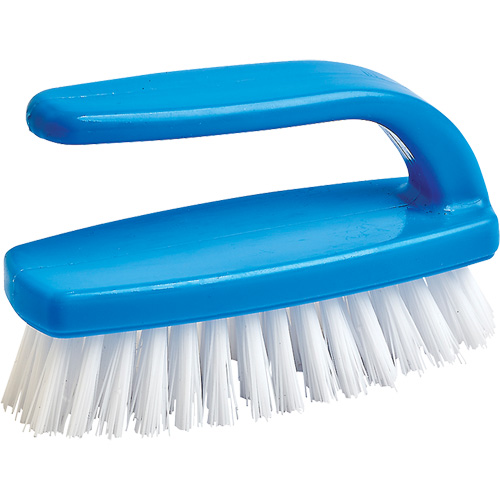 Brosse pour le nettoyage des ongles, 4" l, Soies Synth&eacute;tique, Bleu/Blanc R.M.G. Prévention