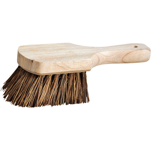 Short Handle Pot Brush, Stiff Bristles, 9" Long, Brown R.M.G. Prévention