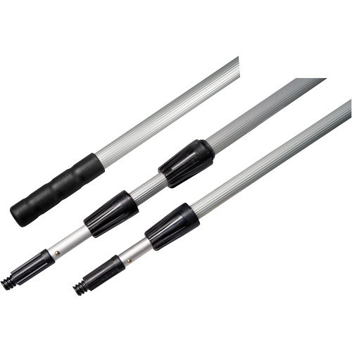 3-Piece Extension Handle, Aluminum, Telescopic, Threaded Taper Tip, 1" Diameter, 360" Length R.M.G. Prévention