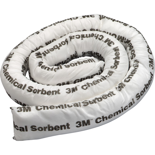 Chemical Sorbent Mini-Boom, Hazmat, 8' L x 3" W, 15.5 gal Absorbancy R.M.G. Prévention