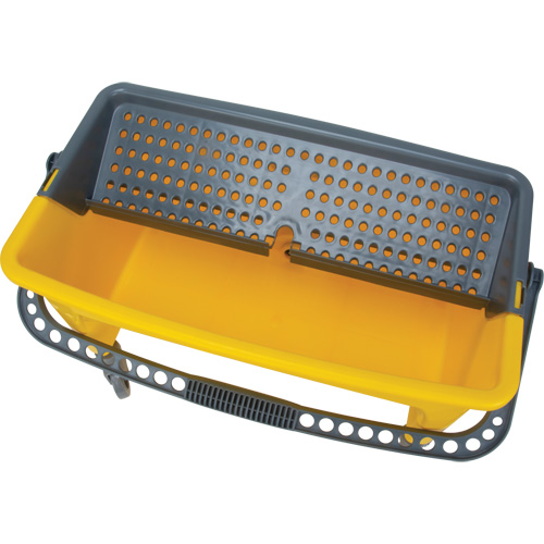 Microfibre Mop Bucket & Wringer, Strainer, 11 US Gal. (44 Quart), Yellow R.M.G. Prévention