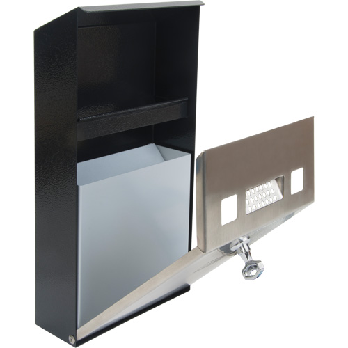 Cendrier, Montage mural, Acier inoxydable, Capacit&eacute; 1 Litre, Hauteur 11-4/5" R.M.G. Prévention