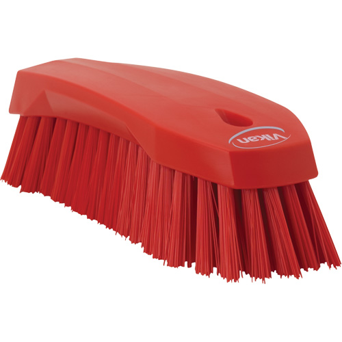 Grande brosse &agrave; main oblique, Soies Ferme, Longueur de 8", Rouge R.M.G. Prévention