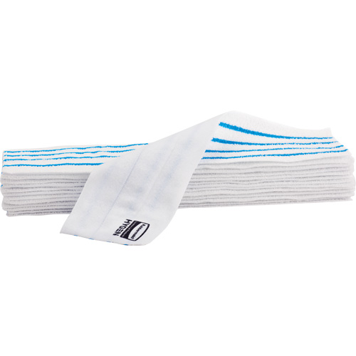 Disposable Mop Pad, Hook and Loop Style, Microfibre, 18" L x 4" W R.M.G. Prévention