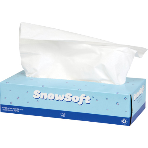 Papier-mouchoir de premi&egrave;re qualit&eacute; Snow Soft, 2 pli, 7,4" lo x 8,4" la, 100 feuilles/boîte R.M.G. Prévention