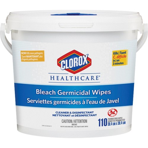 Healthcare&reg; Disinfecting Bleach Wipes, 110 Count R.M.G. Prévention