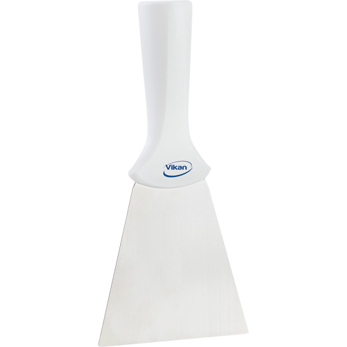 Grattoir en acier inoxydable avec poign&eacute;e montable sur manche, Blanc, 4" la x 8" lo R.M.G. Prévention