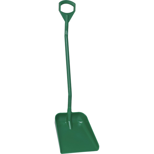 Ergonomic Large Blade Shovel, 51" Length, Plastic, Green R.M.G. Prévention
