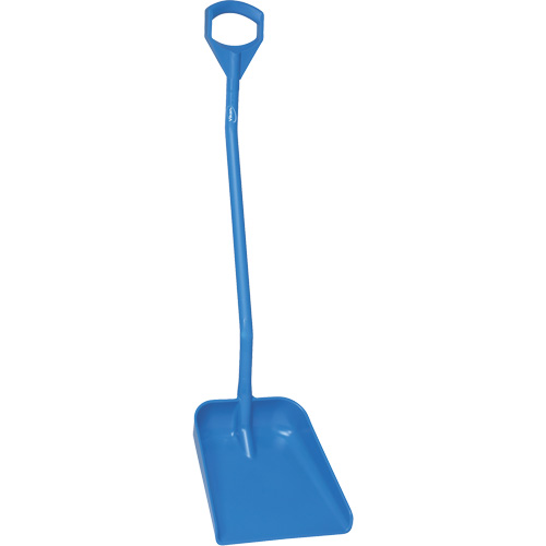Pelle ergonomique &agrave; grande lame, Longueur de 51", Plastique, Bleu R.M.G. Prévention