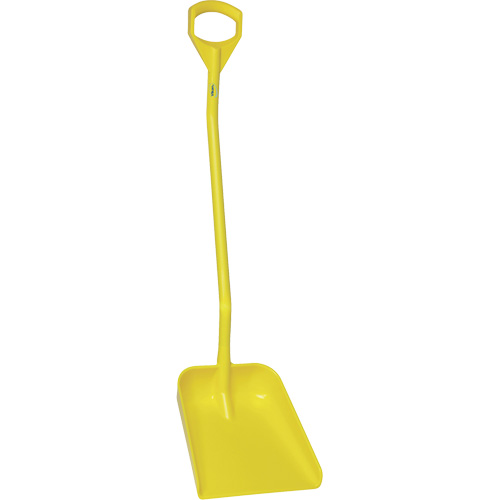 Ergonomic Large Blade Shovel, 51" Length, Plastic, Yellow R.M.G. Prévention