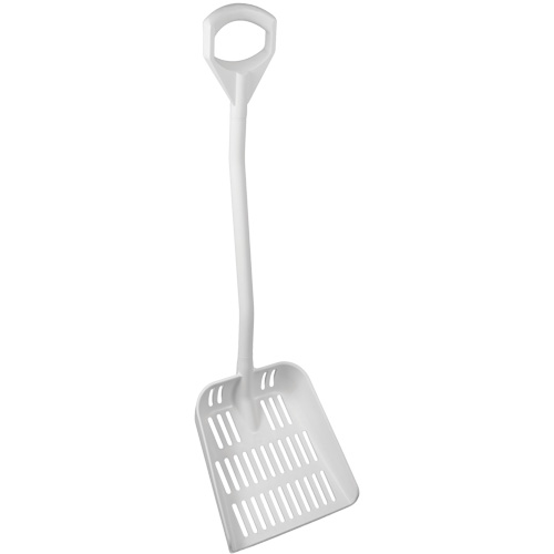 Ergonomic Large Sieve Shovel, 45" Length, Plastic, White R.M.G. Prévention