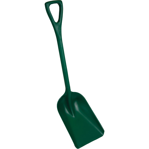 Pelle monobloc perceptible par d&eacute;tecteur de m&eacute;tal, Lame 10" x 14", Longueur de 37-1/2", Plastique, Vert R.M.G. Prévention