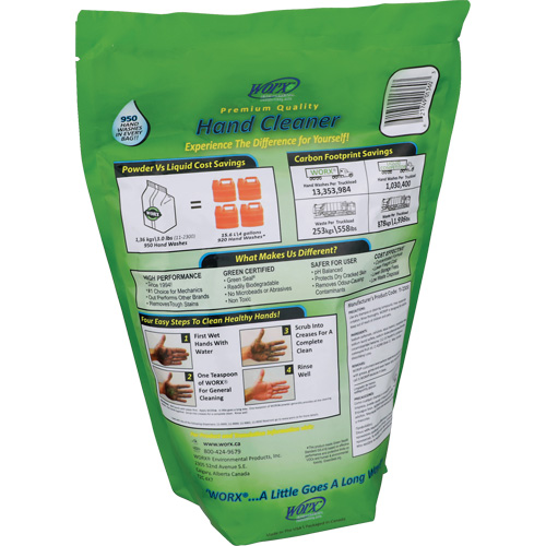 Nettoyant pour les mains biod&eacute;gradable, Poudre, 3 lb, Recharge, Parfum&eacute; R.M.G. Prévention