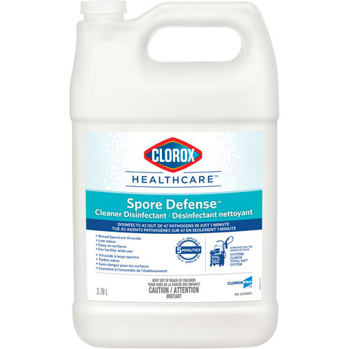 D&eacute;sinfectant nettoyant Clorox Healthcare Spore Defense, 3,78 L, Cruche R.M.G. Prévention