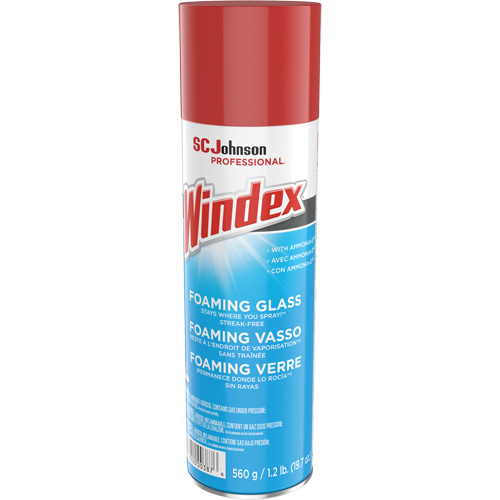 Windex&reg; Foaming Glass Cleaner, 560 g, Aerosol Can R.M.G. Prévention
