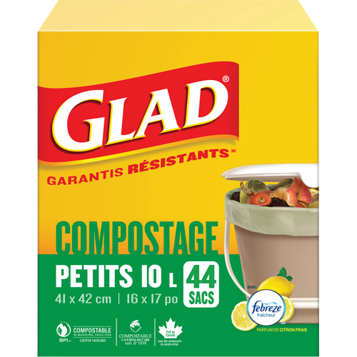 Petits sacs de compostage, R&eacute;gulier, 17" lo x 16" la, Brun, Capacit&eacute; de 10 L (3 gal.) R.M.G. Prévention