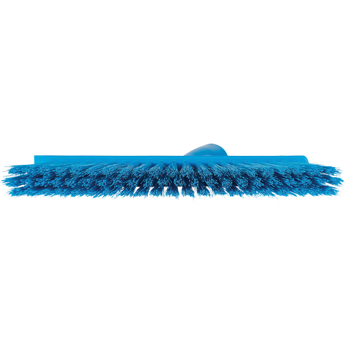 Balai biseaut&eacute; avec pas de vis inclin&eacute;, Crins Moyen, 10", Polyester, Bleu R.M.G. Prévention