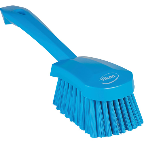 Brosse &agrave; r&eacute;curer avec manche court, Soies Doux, Longueur de 10-1/2", Bleu R.M.G. Prévention