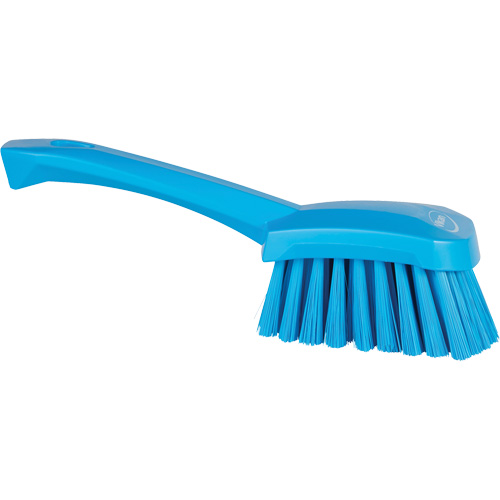 Brosse &agrave; r&eacute;curer avec manche court, Soies Doux, Longueur de 10-1/2", Bleu R.M.G. Prévention