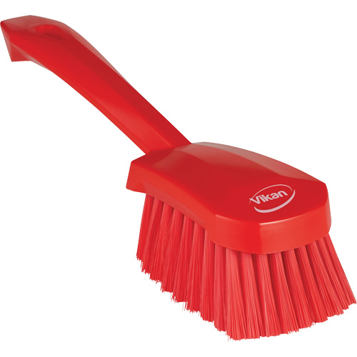 Brosse &agrave; r&eacute;curer avec manche court, Soies Doux, Longueur de 10-1/2", Rouge R.M.G. Prévention