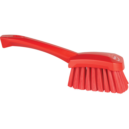 Brosse &agrave; r&eacute;curer avec manche court, Soies Doux, Longueur de 10-1/2", Rouge R.M.G. Prévention