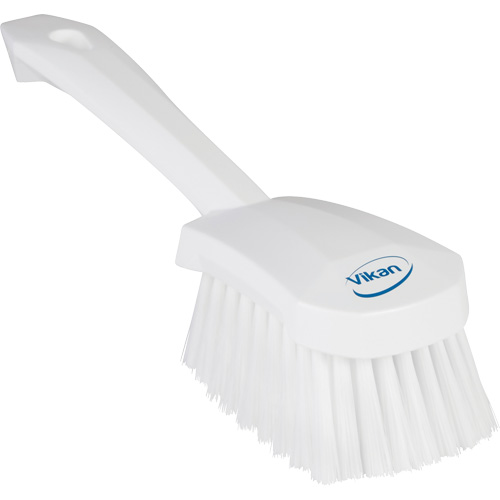 Short-Handled Washing Brush, Soft Bristles, 10-1/2" Long, White R.M.G. Prévention