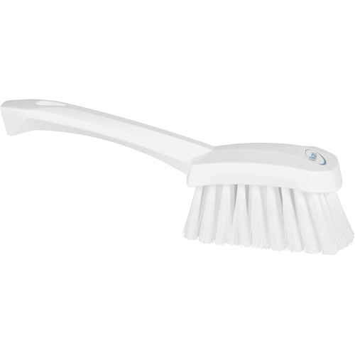 Short-Handled Washing Brush, Soft Bristles, 10-1/2" Long, White R.M.G. Prévention
