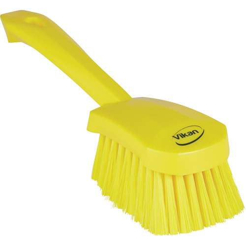 Brosse &agrave; r&eacute;curer avec manche court, Soies Doux, Longueur de 10-1/2", Jaune R.M.G. Prévention