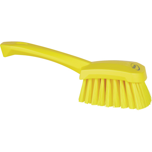 Brosse &agrave; r&eacute;curer avec manche court, Soies Doux, Longueur de 10-1/2", Jaune R.M.G. Prévention