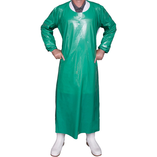 Top Dog 6 Mil. Gown, Large, Green, Polyurethane R.M.G. Prévention