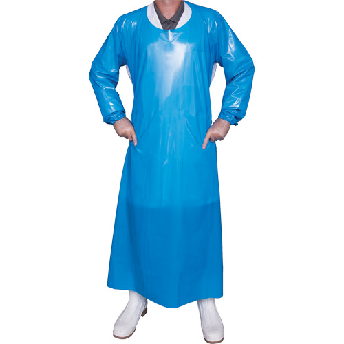 Top Dog 6 Mil. Gown, Large, Blue, Polyurethane R.M.G. Prévention
