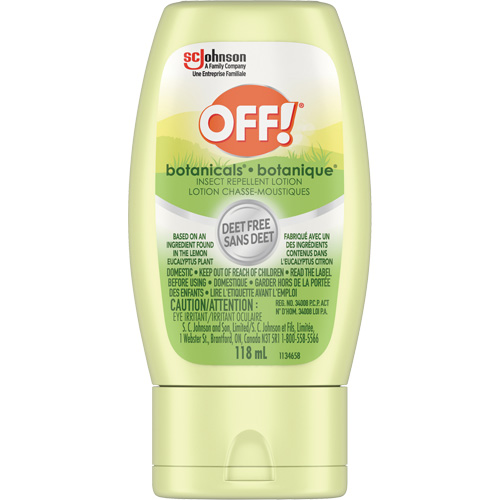 Off!&reg; Botanicals&reg; Insect Repellent, DEET Free, Lotion, 118 g R.M.G. Prévention