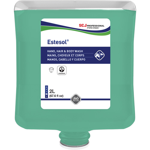 Estesol&reg; Hand, Hair and Body Cleaner, 2 L, Rain Forest, Plastic Cartridge R.M.G. Prévention
