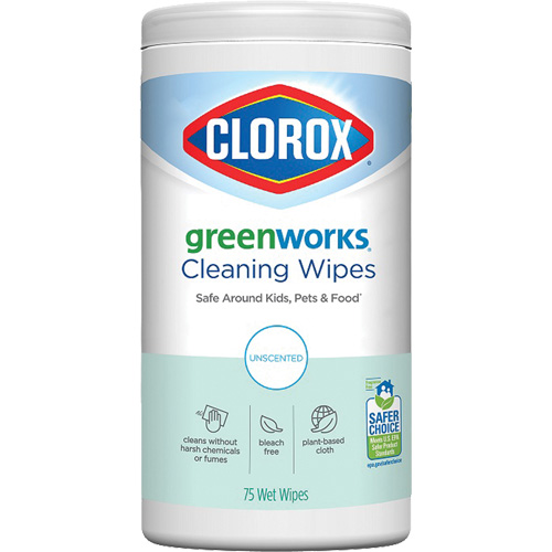 Lingettes nettoyantes GreenWorks, 75 lingettes R.M.G. Prévention