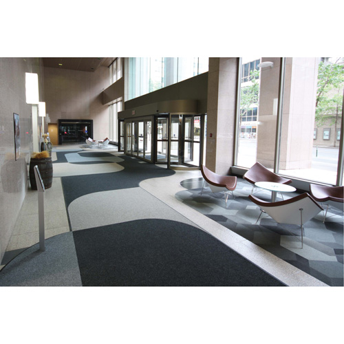 Tapis dentr&eacute;e Supreme Knob, Essuie-pieds/grattoir, 13-5/12' x 75-1/2' x 7/16", Charbon R.M.G. Prévention